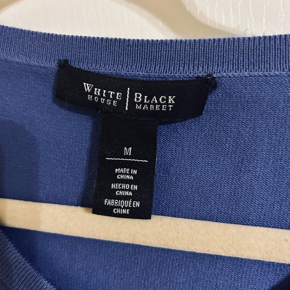 White House Black Market Purple Button Down Sweater - Picture 3 of 4